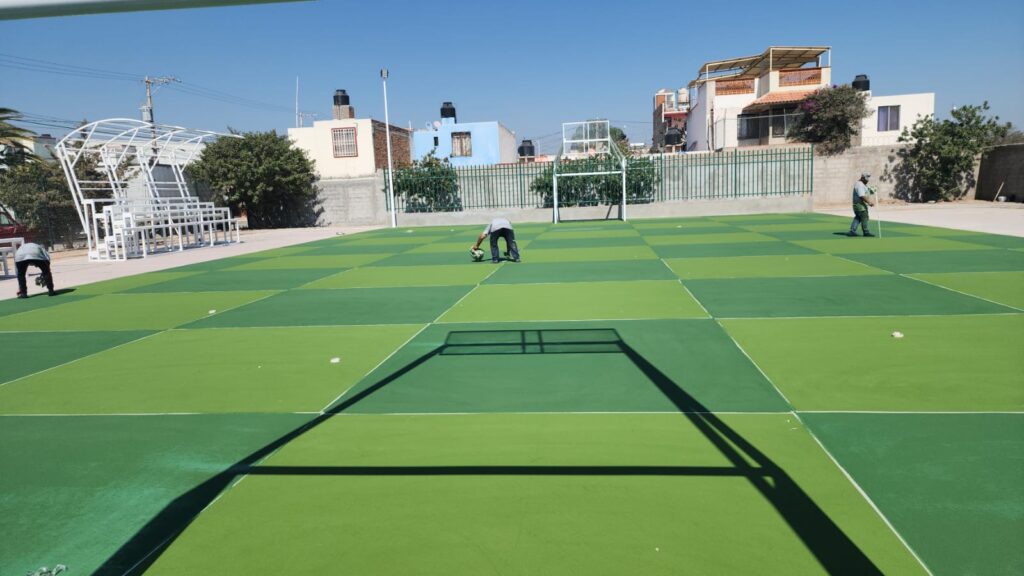 Canchas pintadas de basquetbol