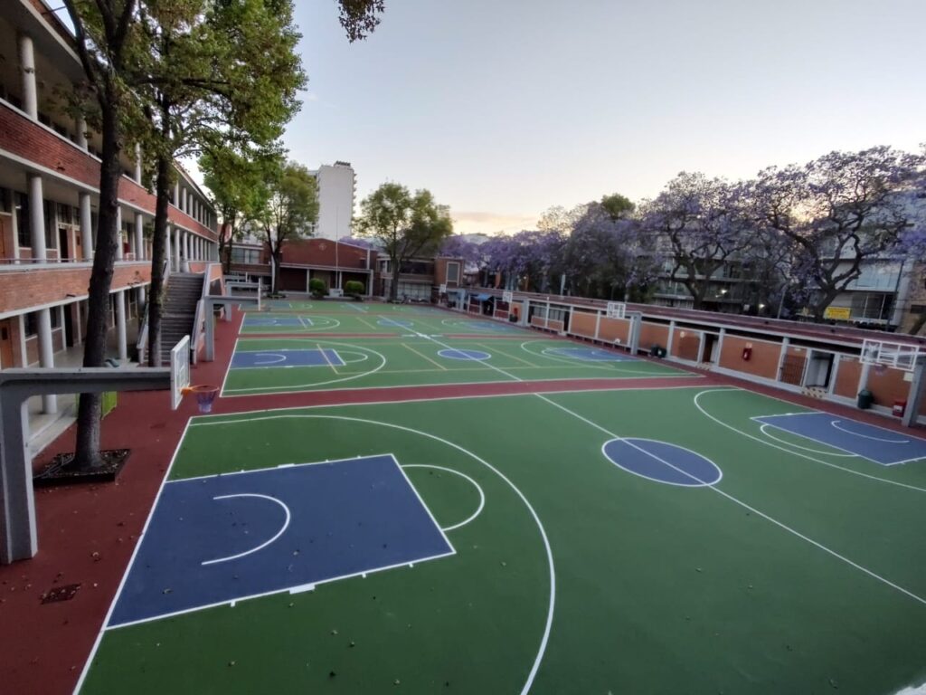 Pintar cancha de baloncesto pintura